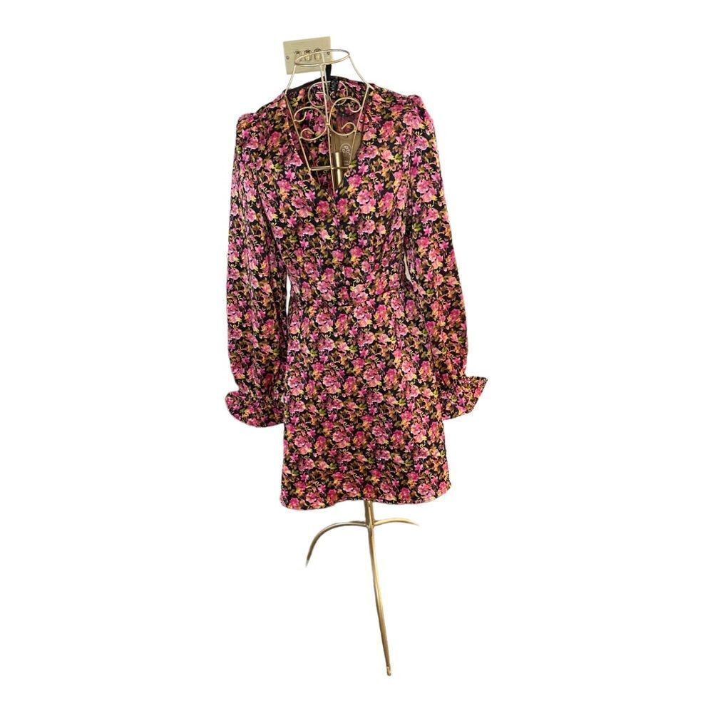Vero Moda EllyโFloral Mini Dress Long Sleeve NWT Small Pink